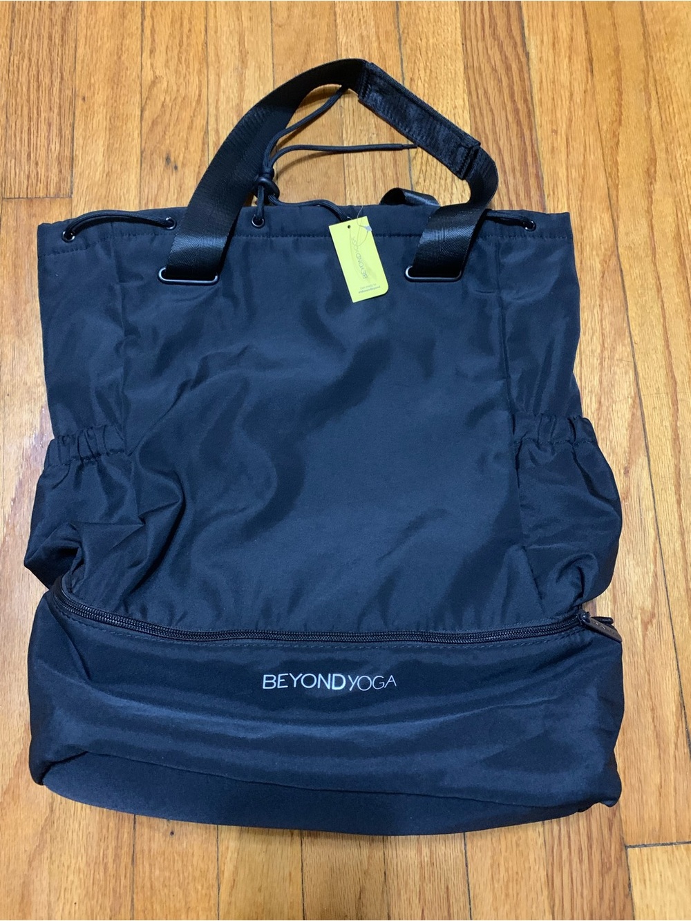 Beyond Yoga Multi Use Gym Bag Backpack Tote Carryon Black Packable Weekend Bag